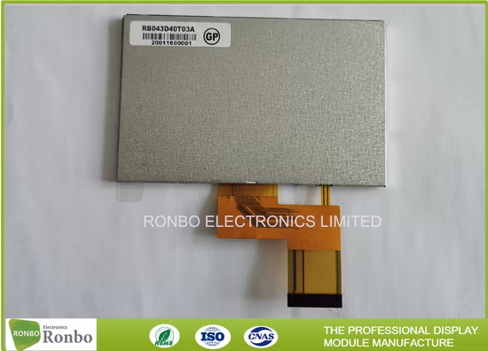 Haute Luminance 4,3 pouces 480X272 RVB 40pin Remplacer At043tn24 et TM043nbh02 TFT Écran d'affichage tactile LCD
